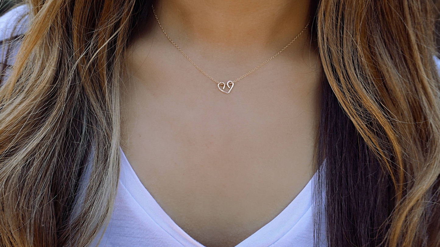 Tiny Gold Heart Necklace - laosborn